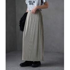 バイカラープリーツIラインスカート