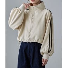 サイドラインスエード調トラックジャケット