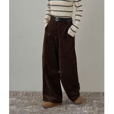 コーデュロイワイドカーブパンツ