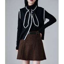 ループツイードミニフレアスカート