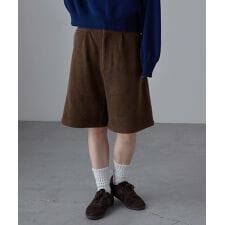 裏起毛コーデュロイハーフパンツ
