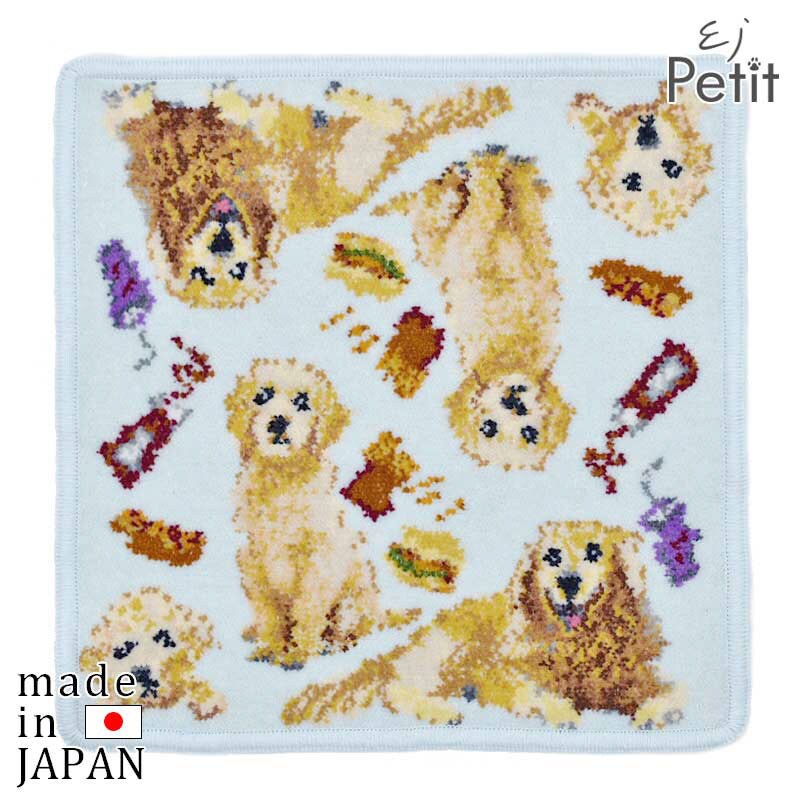 yourelie ハンカチ ワンコさん柄 タオルハンカチ プレゼント 柴犬