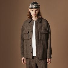 ウールワッフルオーバーシャツ