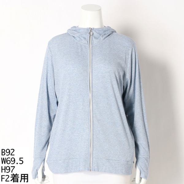 大きいサイズレディース】MIPベア天竺ドット柄パーカー【日本製