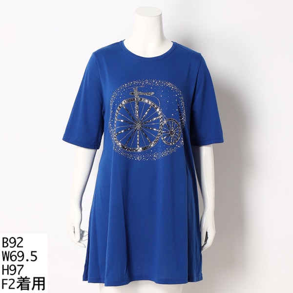 サブストリート（sab street）/【大きいサイズ】 21号(6L〜) クラフトエンブロイダリーロゴワイドTシャツ 大きいサイズ】 21号(6L～) クラフトエンブロイダリーロゴワイドT