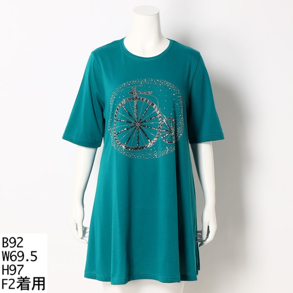 大きいサイズ】 21号(6L～) クラフトエンブロイダリーロゴワイドT