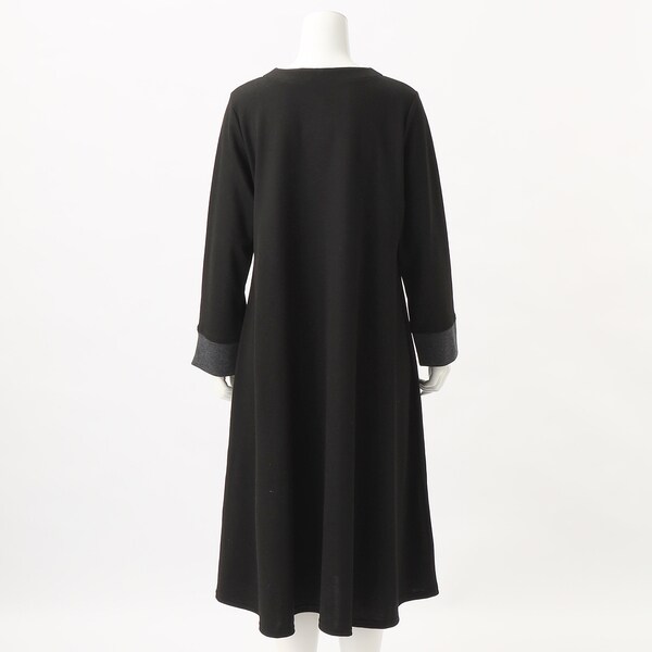 大きいサイズレディース】レーヨン・コットンフレアニットワンピーズ