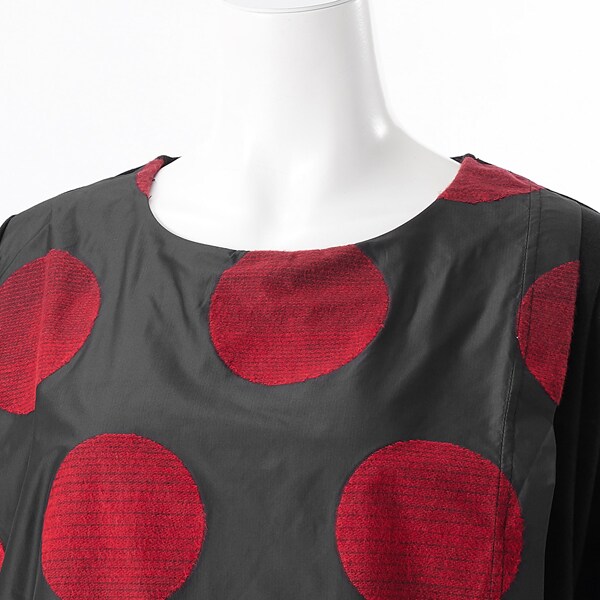 大きいサイズレディース】桐生織マイクロタフタオンブレ水玉ジャガード