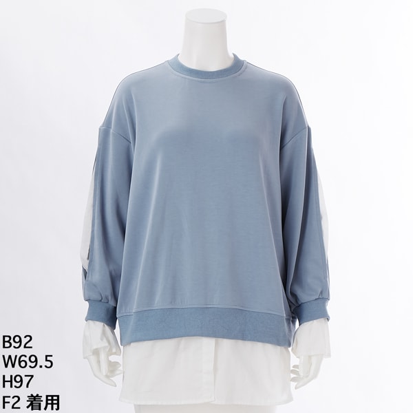 クインティ（QUINTY）/【大きいサイズレディース】レイヤードプルオーバー 大きいサイズレディース】レイヤードプルオーバー | クインティ(QUINTY