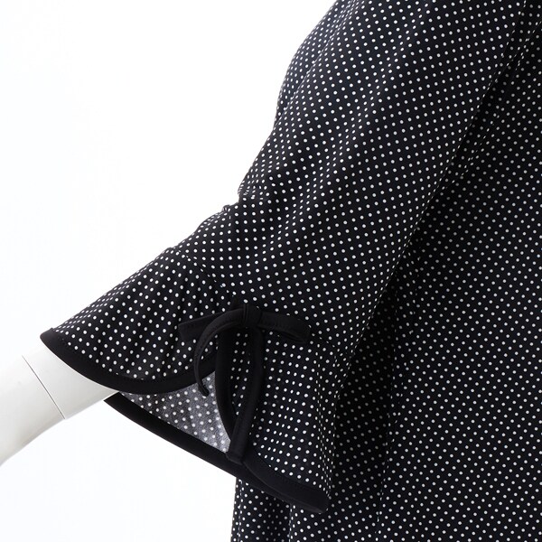 大きいサイズレデイ―ス】袖口リボン使いエスパンディストレッチ