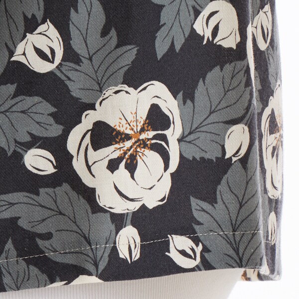 大きいサイズ レディース】綿麻ビエラフラワープリントフレアスリーブ