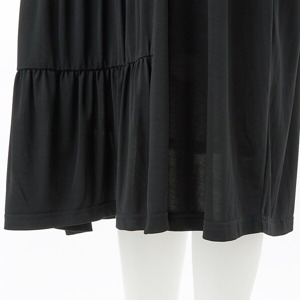 大きいサイズ レディース】異素材切替フレアワンピース | クインティ