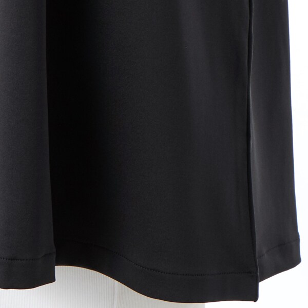 クインティ（QUINTY）/【大きいサイズレディース】ベア天竺×トリコットカットジャガード切替パフスリーブチュニック【日本製】 大きいサイズレディース】ベア天竺×トリコットカットジャガード切替