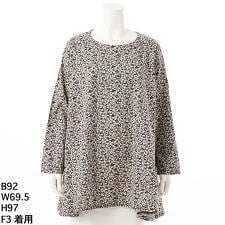 【大きいサイズレディース】ビエラ微起毛小花プリントAラインチュニック【日本製】