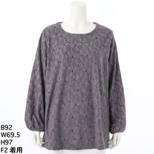 【大きいサイズレディース】フラワージャガード起毛チュニック【日本製15000】