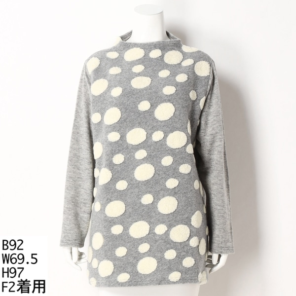 大きいサイズ】レオパードジャガードチュニック 大きいサイズ