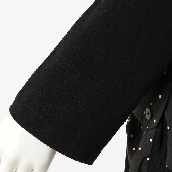 大きいサイズ】ドット柄異素材切替えライトコート | ターシャルビー