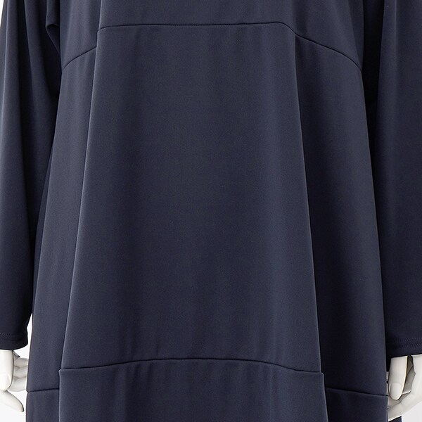 大きいサイズレディース】強撚ポンチコクーンワンピース【日本製