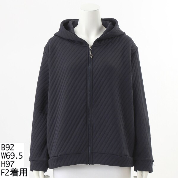 [15〜19号]40/20裏毛フルールクレールプリントジップアップパーカー 15～19号]40/20裏毛フルールクレールプリントジップアップ