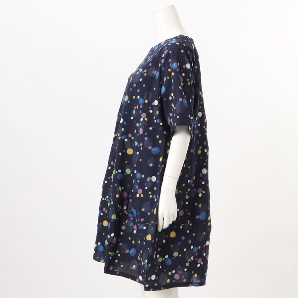 大きいサイズレディース】塩縮加工コットン100％水玉コクーン