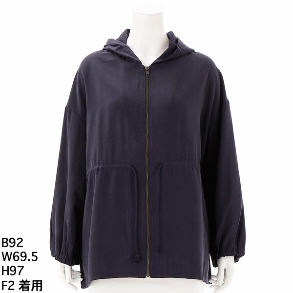 大きいサイズレディース】ベーシックブルゾンパーカー | ターシャ