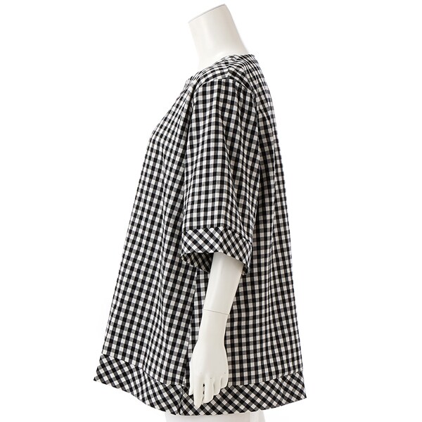 【NEW】ターシャルビー（Tasha Ruby）/【大きいサイズレディース】クールマックステンセルワッシャーギンガムチェックカットソーブラウス 大きいサイズレディース】クールマックステンセルワッシャーギンガム