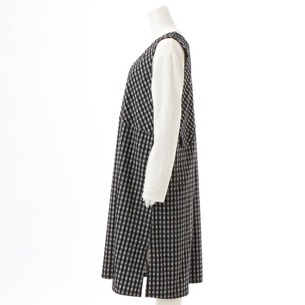 ターシャルビー（Tasha Ruby）/【大きいサイズレディース】ラメチェック２WAYジャンパースカート【日本製】 大きいサイズレディース】ラメチェック2WAYジャンパースカート【日本