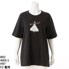 【大きいサイズレディース】フリルレースドレス女の子プリントTシャツ｜華やかカジュアルトップス