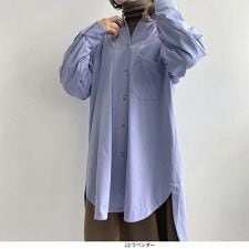 【大きいサイズ】ビッグシルエット ラグラン シャツワンピース