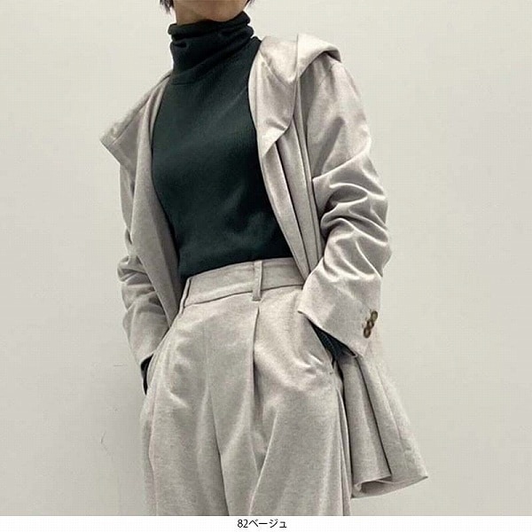 【大きいサイズ】フード付き テーラードジャケット