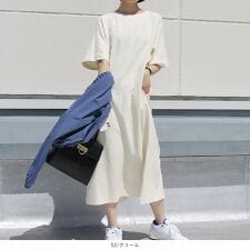 【Ｍ～５Ｌ】ロゴ入り スウェット ワンピース