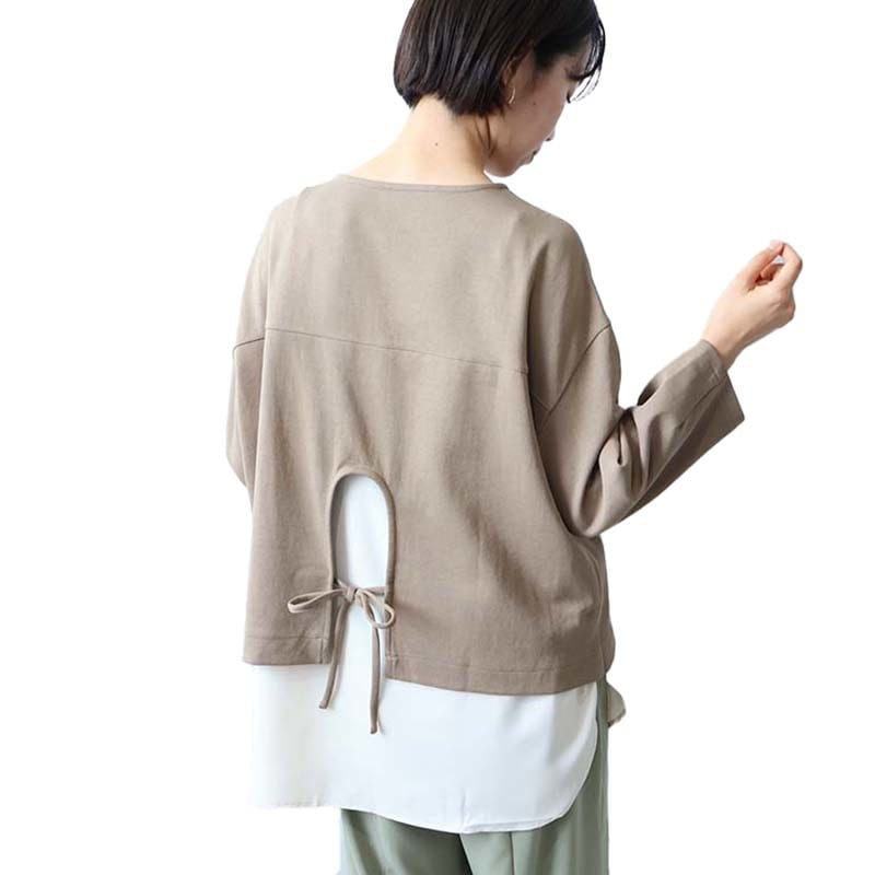 ニット セーター 「DECADE CLASSIC」長袖Uネック　カットソー レディース DECADE CLASSIC ニット セーター 「DECADE CLASSIC」長袖Uネック