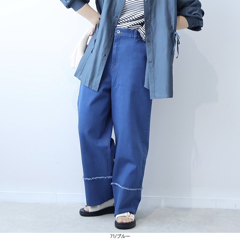 大きいサイズ】 21号~ London Denim [30th]【接触冷感】9分丈デニム