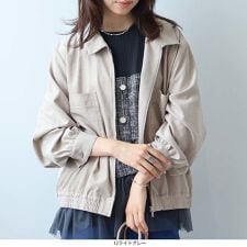 【大きいサイズ】ブロントZIPシャツカラーブルゾン