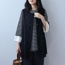 【大きいサイズ】レーシーカットジャガードジレ