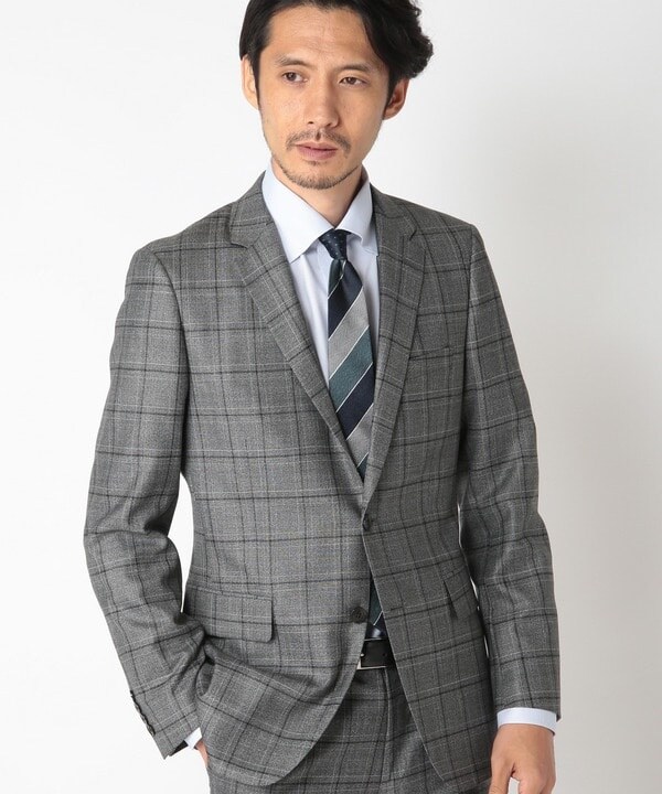 新品】TETE HOMME チェック柄 セットアップスーツ LL ビジネス-