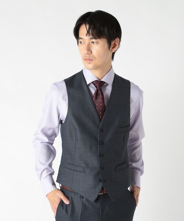 クラウデッドクローゼット（CROWDED CLOSET）/シャドー杢グレンチェックスーツベスト シャドー杢グレンチェックスーツベスト | クラウデッドクローゼット