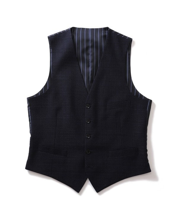 TRブッチャーグレンチェックストレッチベスト（セットアップ対応）