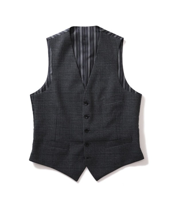 TRブッチャーグレンチェックストレッチベスト（セットアップ対応）
