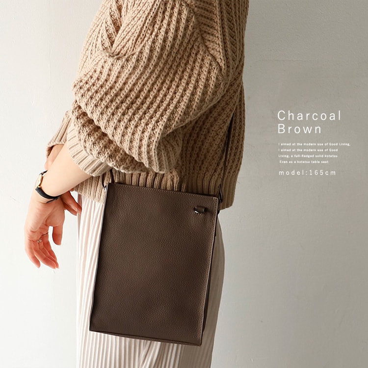 本牛革スクエアミニショルダーバッグ【aroco/アロコ】