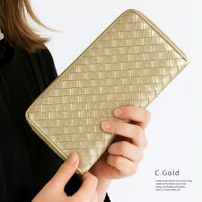 ヴィータフェリーチェ(VitaFelice)の羊革メッシュラウンドファスナー長財布【aroco/アロコ】