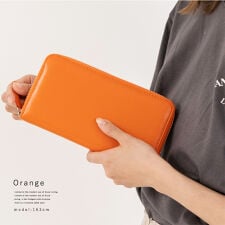 羊革ラウンドファスナー長財布【aroco/アロコ】