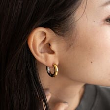ゴールド×シルバーリングピアス【aroco/アロコ】