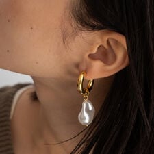 パール風ゴールドピアス【aroco/アロコ】  セレモニー向け