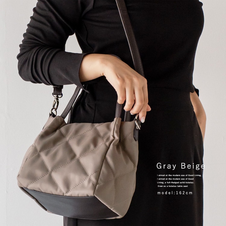 キルティング2wayミニトートバッグ【aroco/アロコ】