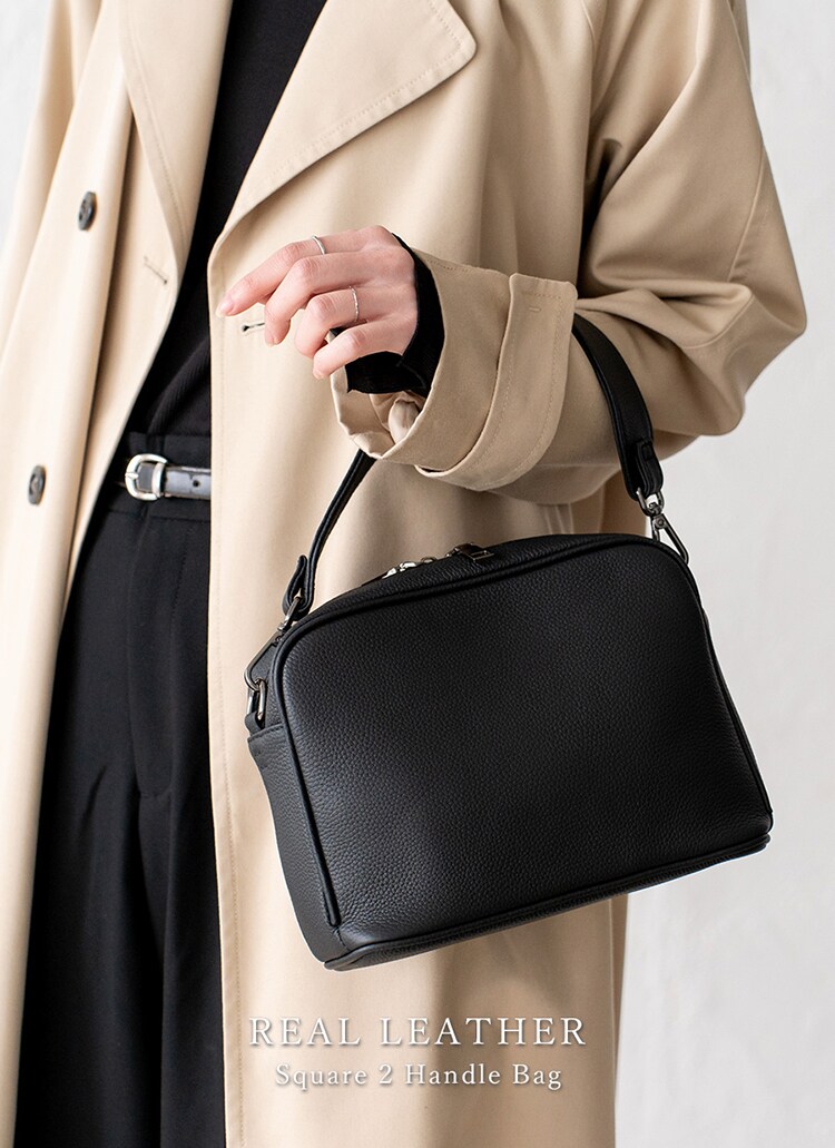 本革 スクエア2wayハンドルバッグ【Depral/デプラル】 | ヴィータ