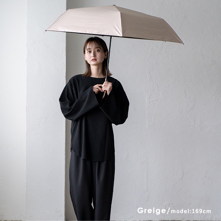 晴雨兼用ワイド折りたたみ傘（親骨60cm）【aroco/アロコ