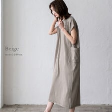 ヴィータフェリーチェ(VitaFelice)の配色ステッチTシャツワンピース