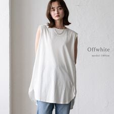 フレンチスリーブチュニック丈トップス
