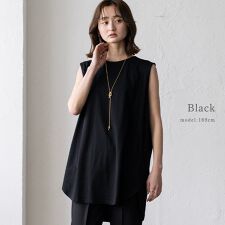 フレンチスリーブチュニック丈トップス